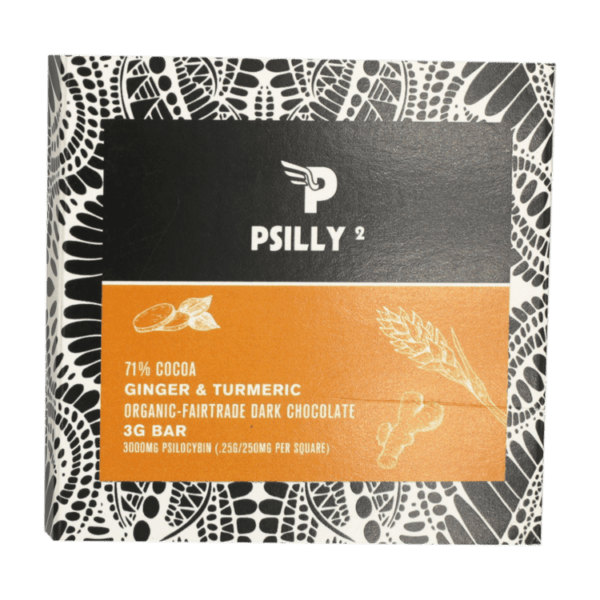 Psilly - Dark Chocolate Bar - Ginger & Turmeric | Strongest Shroom Strain Canada