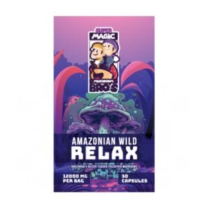 Super Magic Mushroom Bro’s - Amazonian Wild RELAX - 400MG Capsules | Strongest Shroom Strain Canada